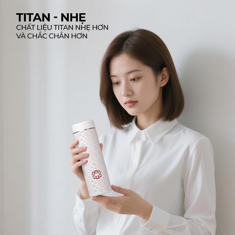 Bình Giữ Nhiệt BOTTLED JOY Dun Dun Titanium Nguyên Chất – Cốc Giữ Nhiệt Cao Cấp Cho Văn Phòng & Du Lịch.