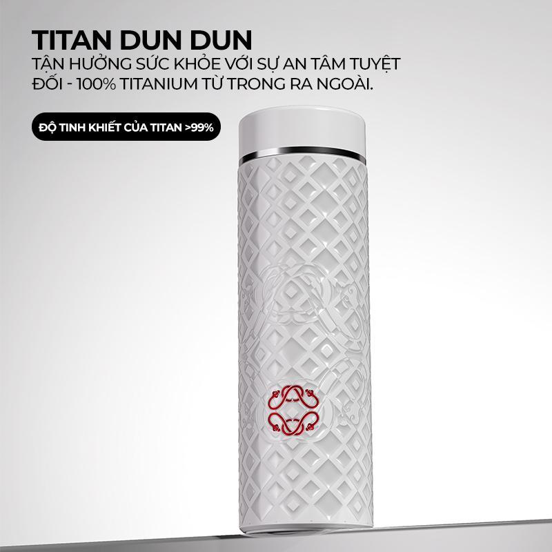 Bình Giữ Nhiệt BOTTLED JOY Dun Dun Titanium Nguyên Chất – Cốc Giữ Nhiệt Cao Cấp Cho Văn Phòng & Du Lịch.