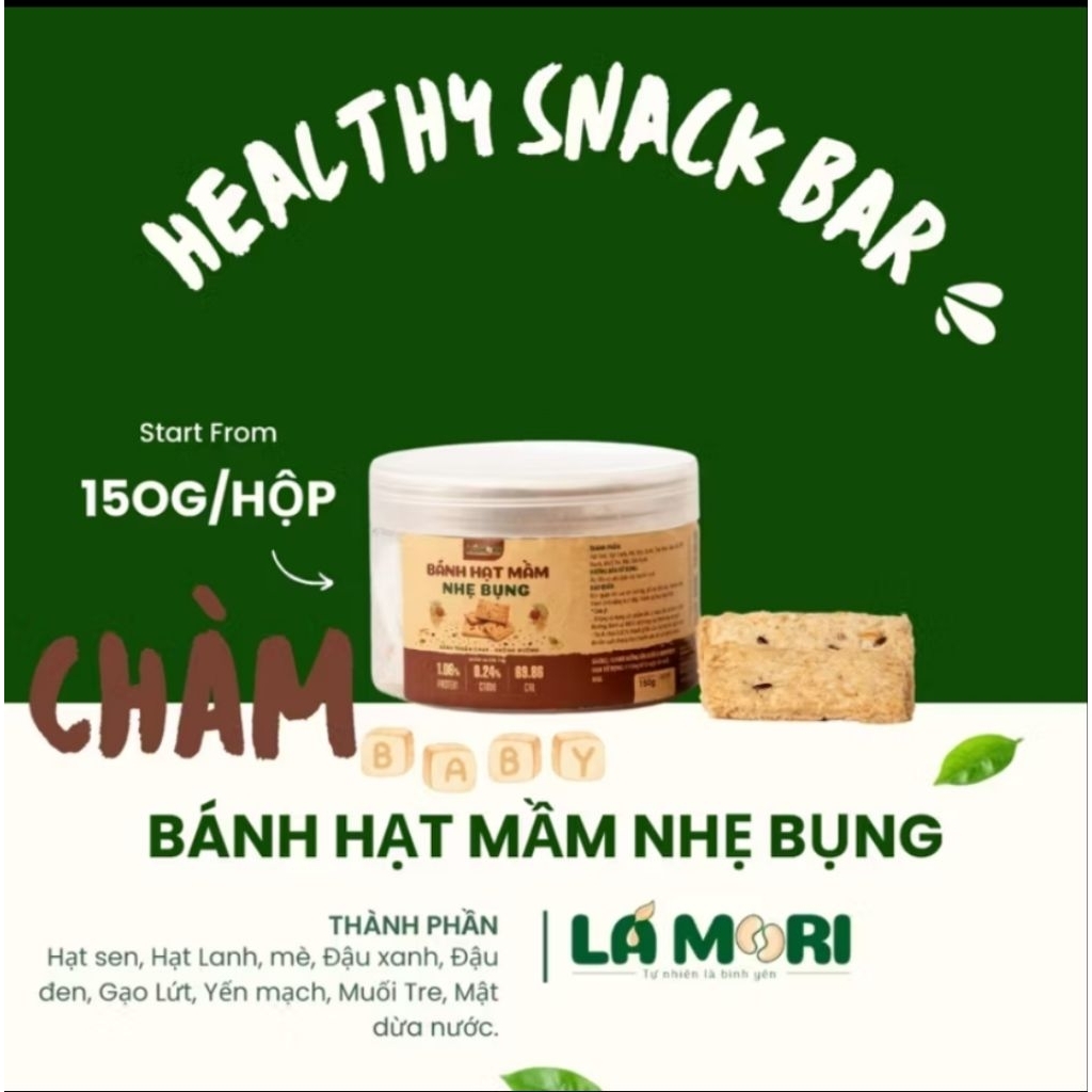 Bánh hạt mầm dịu lành LáMori