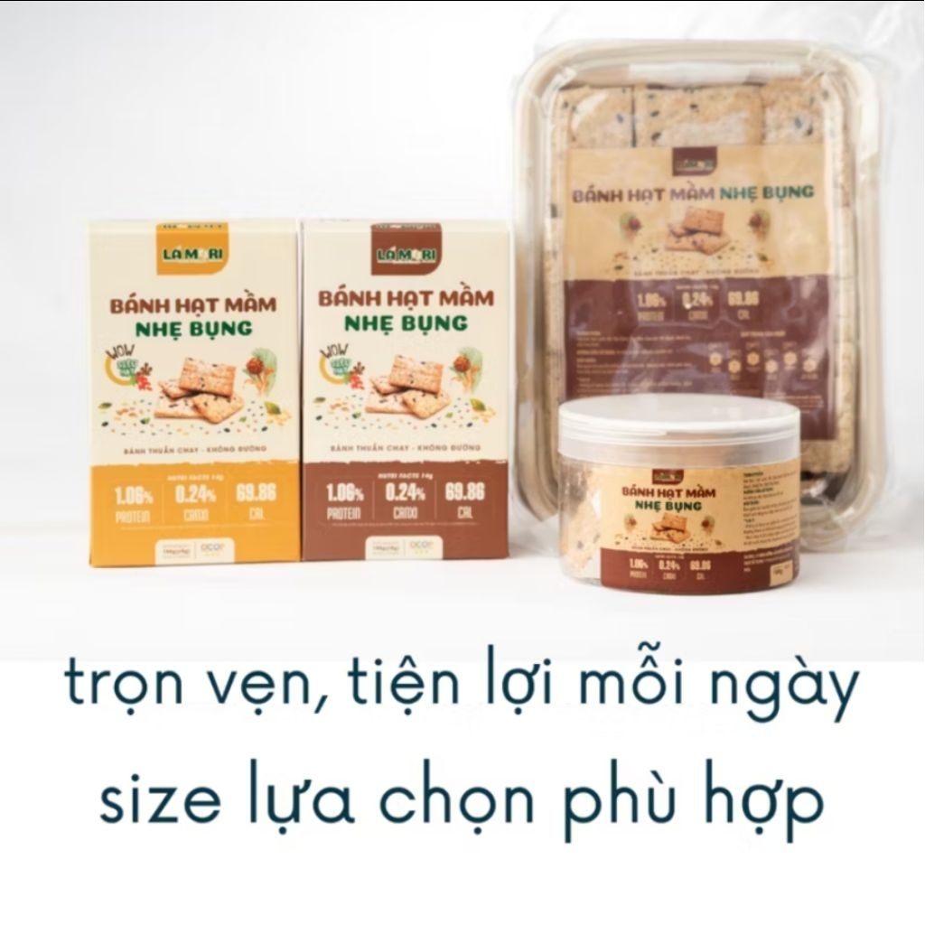Bánh hạt mầm dịu lành LáMori