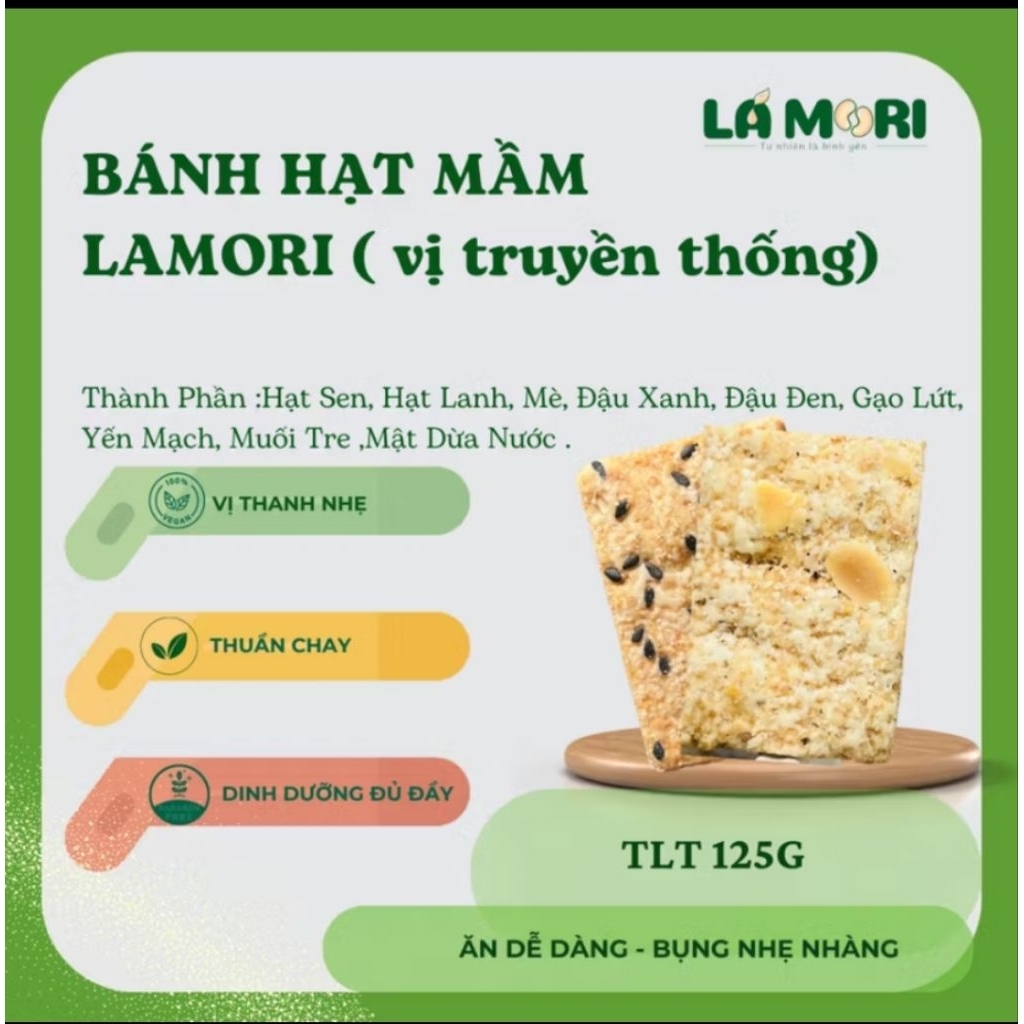 Bánh hạt mầm dịu lành LáMori