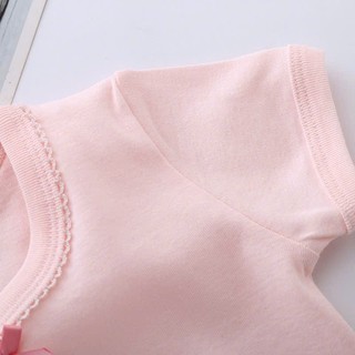 [N4 HÀNG XUẤT NHẬT]  Áo thun cotton cho bé gái, áo cộc tay mua hè cho bé gái  hàng cotton cao cấp họa tiết trơn xinh xắn