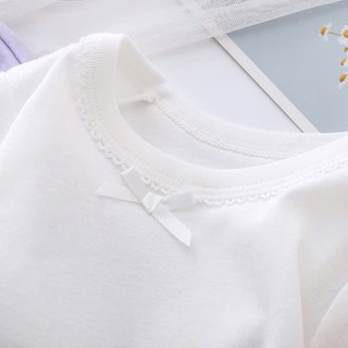 [N4 HÀNG XUẤT NHẬT]  Áo thun cotton cho bé gái, áo cộc tay mua hè cho bé gái  hàng cotton cao cấp họa tiết trơn xinh xắn