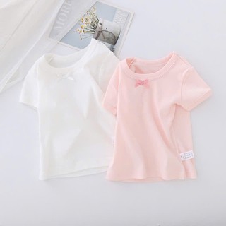 [N4 HÀNG XUẤT NHẬT]  Áo thun cotton cho bé gái, áo cộc tay mua hè cho bé gái  hàng cotton cao cấp họa tiết trơn xinh xắn