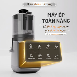 Máy Ép Chậm Làm Kem Toàn Năng 8in1 MSPrimeUltra, Công Suất 150W, Ống Tiếp Cực Đại 156mm, Ép Kiệt 99%