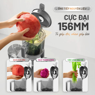 Máy Ép Chậm Làm Kem Toàn Năng 8in1 MSPrimeUltra, Công Suất 150W, Ống Tiếp Cực Đại 156mm, Ép Kiệt 99%