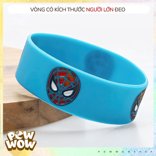 Vòng Tay Thể Thao Nhựa Silicone Dẻo Bản To Hoạ Tiết Siêu Anh Hùng Superheroes Có Size Người Lớn Và Trẻ Em