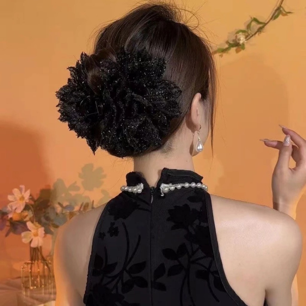 Kẹp Tóc Hoa Kim Tuyến Kẹp Tóc Nữ Phong Cách Retro Pháp Sang Trọng