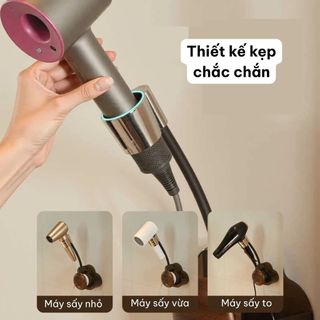 Giá Treo Máy Sấy Tóc Dán Tường 360° Đa Năng | Kệ Đựng Máy Sấy Nhà Tắm Không Khoan Tiện Lợi