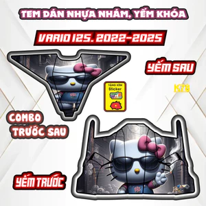 Tem nhựa nhám xe vario 125 đời 2022-2025 trang trí làm mới bảo vệ nhựa nhám yếm khoá VARIO 125