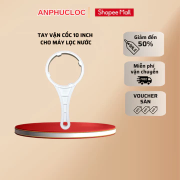 Tay vặn cốc 10 inch màu trắng dùng mở cốc lọc nước RO 10 inch