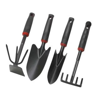 Dụng Cụ Làm Vườn 4 Món, tay cầm ngắn nhỏ gọn, Dài 28cm, Thép Sơn Tĩnh Điện, Tay Cầm Cao Su Chống Trượt
