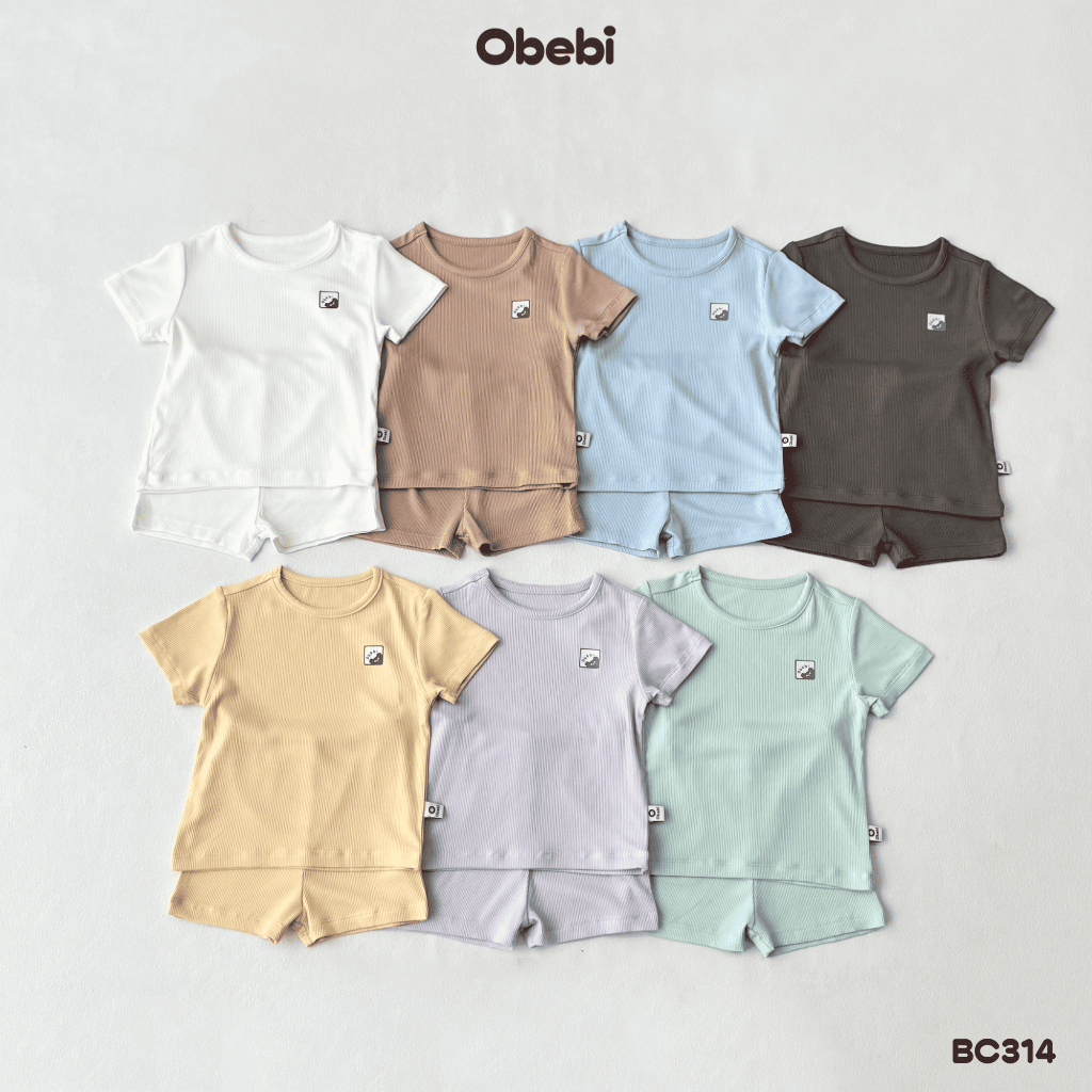 Bộ Cộc Mặc Nhà Obebi Co Giãn Thoải Mái Họa Tiết Đáng Yêu Cho Bé Trai Bé Gái từ 6kg - 22kg BC314