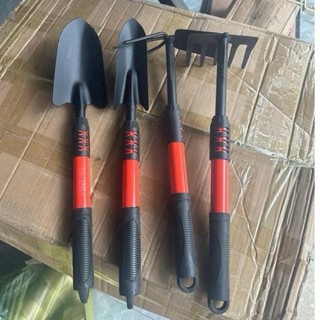 Dụng Cụ Làm Vườn 4 Món, tay cầm ngắn nhỏ gọn, Dài 28cm, Thép Sơn Tĩnh Điện, Tay Cầm Cao Su Chống Trượt