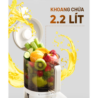 Máy Ép Chậm Làm Kem Toàn Năng 8in1 MSPrimeUltra, Công Suất 150W, Ống Tiếp Cực Đại 156mm, Ép Kiệt 99%