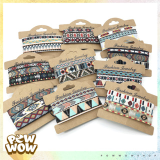 Vòng Tay Vải Canvas Phong Cách Thời Trang Hoạ Tiết Thổ Cẩm & Vintage Retro Cổ Điển