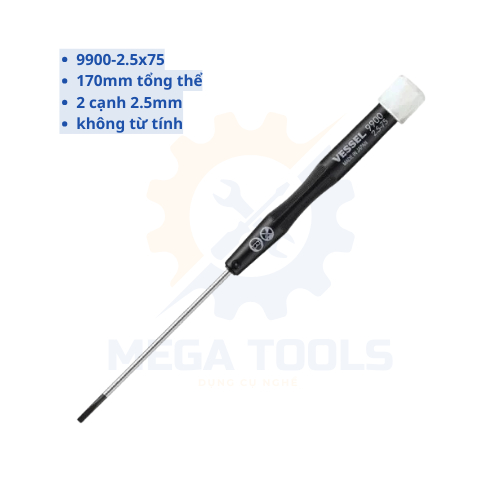 Tô vít Vessel No.9900 Nhật Bản chính xác loại nhỏ cao cấp sửa điện tử đủ size - Mega Tools