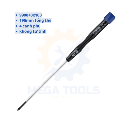 Tô vít Vessel No.9900 Nhật Bản chính xác loại nhỏ cao cấp sửa điện tử đủ size - Mega Tools