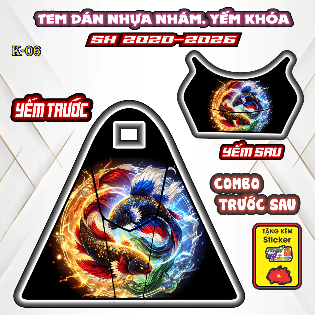 Tem Dán Nhựa Nhám SH Đủ Đời 2020 - 2026 Cắt Sẵn Theo Khuôn, Mua Về Chỉ Việc Dán.SH2020-2026