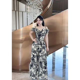 Jumpsuit lụa tuyết bộ liền thân sang trọng thời trang dành cho nữ 3 màu siêu sang