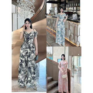 Jumpsuit lụa tuyết bộ liền thân sang trọng thời trang dành cho nữ 3 màu siêu sang