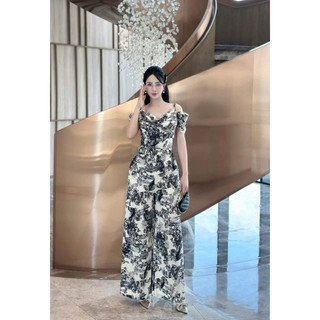 Jumpsuit lụa tuyết bộ liền thân sang trọng thời trang dành cho nữ 3 màu siêu sang