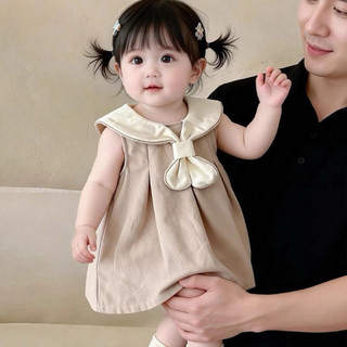 Váy sát nách cổ thuỷ thủ công chúa cho bé gái