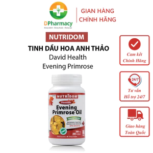Tinh Dầu Hoa Anh Thảo David Health Evening Primrose Oil, Hỗ Trợ Cân Bằng Nội Tiết Nữ, làm đẹp da tóc