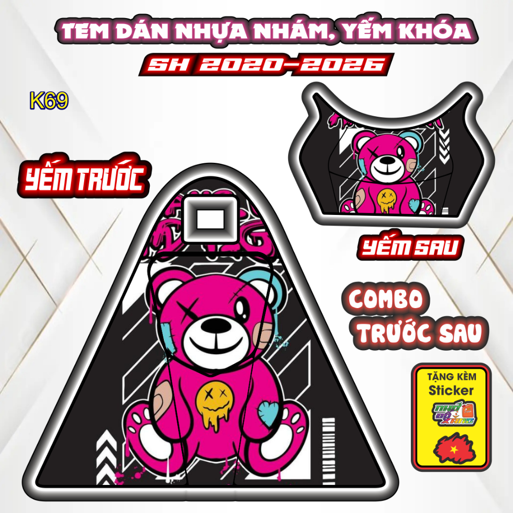 Bộ Tem Dán Chống Trầy Nhựa Nhám SH Đủ Đời 2020-2026- Decal Bảo Vệ Cao Cấp, Chống Nước, Bền Màu. SH 2020-2026