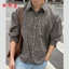 Áo Sơ Mi Kẻ Dài Tay Nam, Nữ, Form Dáng Rộng, Chất Liệu Cotton, Shy Basic