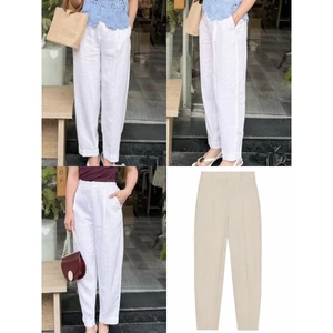 Quần baggy linen dáng ống suông ko belt Zá R@ bigsize dư xịn