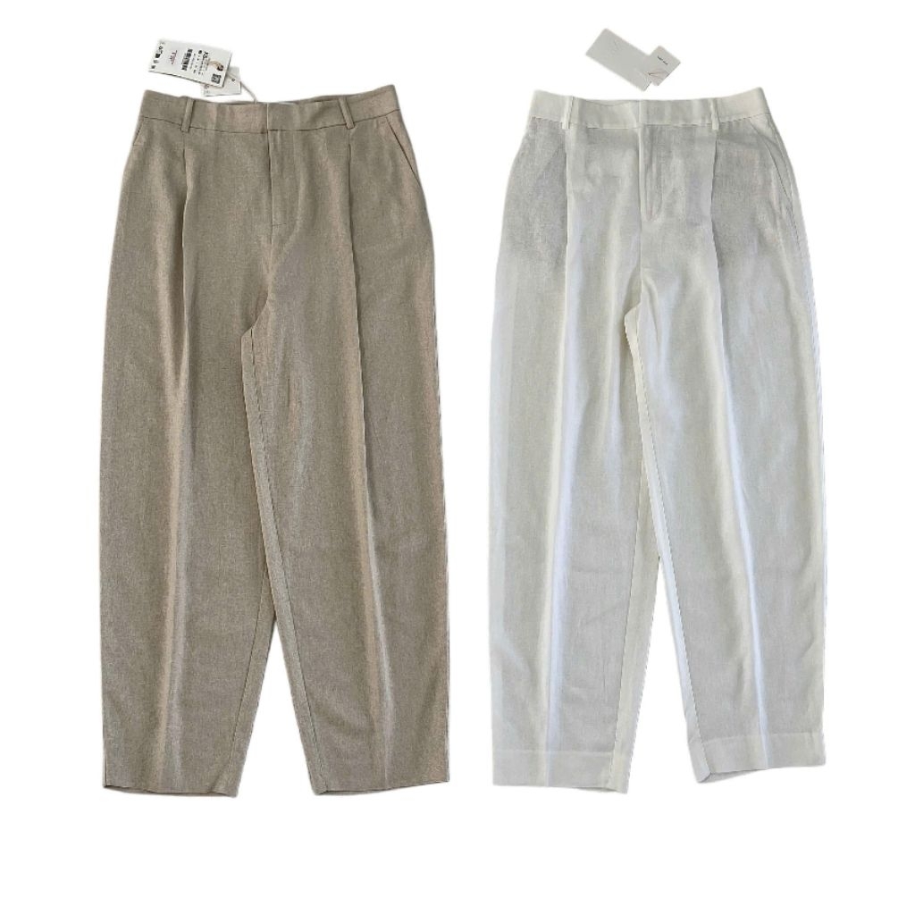 (BomoHouse) Quần baggy linen dáng ống suông ko belt Zá R@ bigsize dư xịn