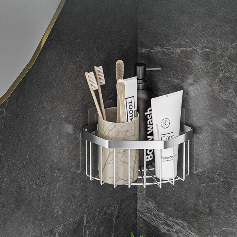 Giá để đồ rửa bát inox góc vuông thiết kế thông minh, kệ gắn góc bồn rửa giá đựng đồ nhà tắm TitiHome