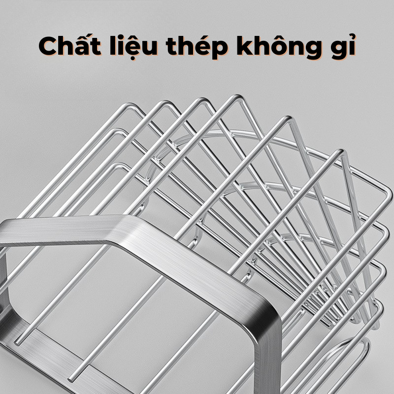 Giá để đồ rửa bát inox góc vuông thiết kế thông minh, kệ gắn góc bồn rửa giá đựng đồ nhà tắm TitiHome