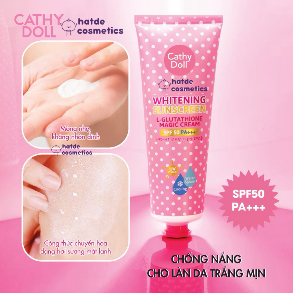 kem chng nng cathy doll l-glutathione dng da cam kt sn phm ng m t cht lng m bo an ton cho ngi s dng - Lazada Kem Chng Nng Trng Da