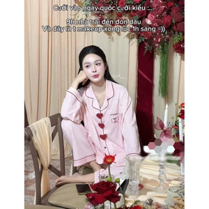 Bộ ngủ pyjama mickey trái tim thảo hàn