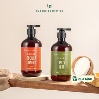 Combo 2 Chai Dầu Gội, Sữa Tắm Hương Nước Hoa Cao Cấp Rubens Cosmetic 500ml ( Mới )