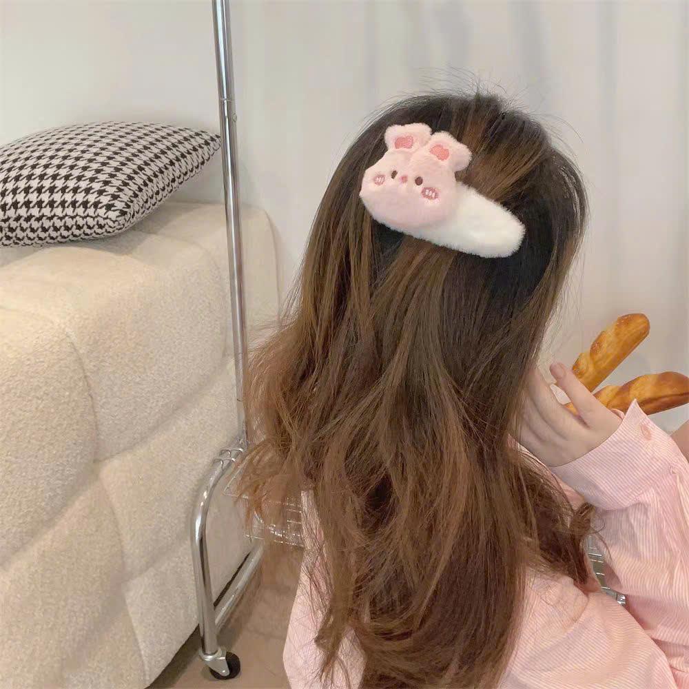 Kẹp tóc hàn quốc hình Gấu / Thỏ nhồi bông khổng lồ dễ thương cỡ lớn 11cm. Phụ Kiện Tóc Xinh Phái Nữ LEZA VN