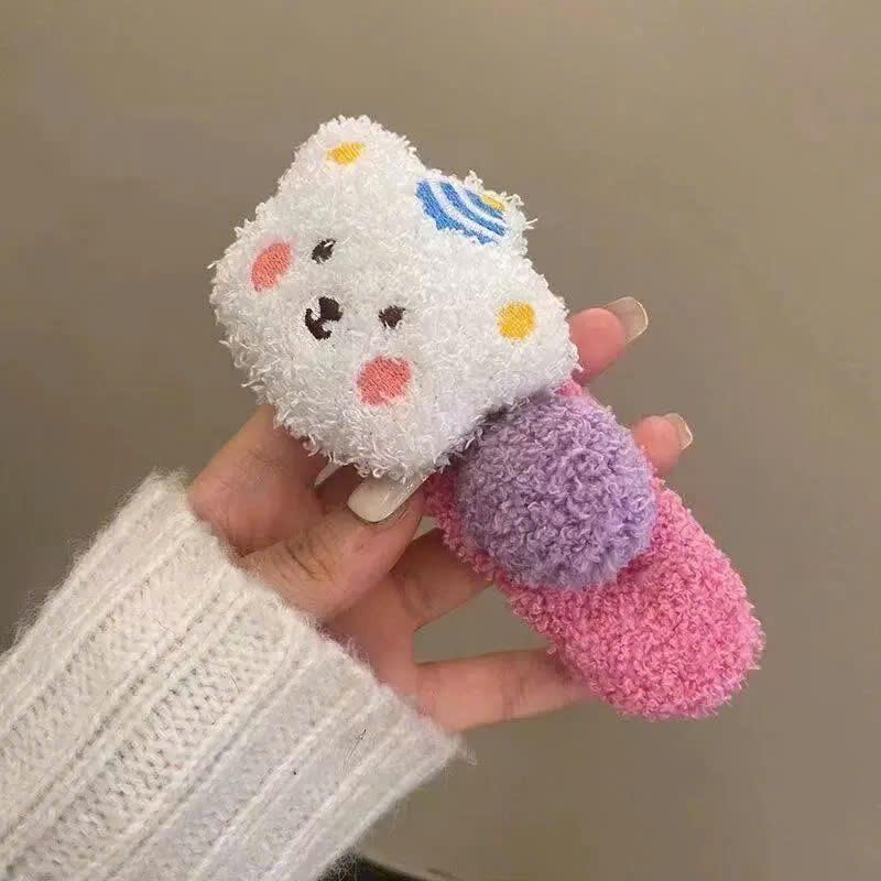 Kẹp tóc hàn quốc hình Gấu / Thỏ nhồi bông khổng lồ dễ thương cỡ lớn 11cm. Phụ Kiện Tóc Xinh Phái Nữ LEZA VN