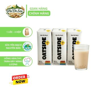Sữa Yến Mạch Oatside Nguyên Vị/ Socola/có đường 180ml *24-Thức Uống Từ Yến Mạch, Sữa Thuần chay Ít Ngọt, bổ xung canxi.