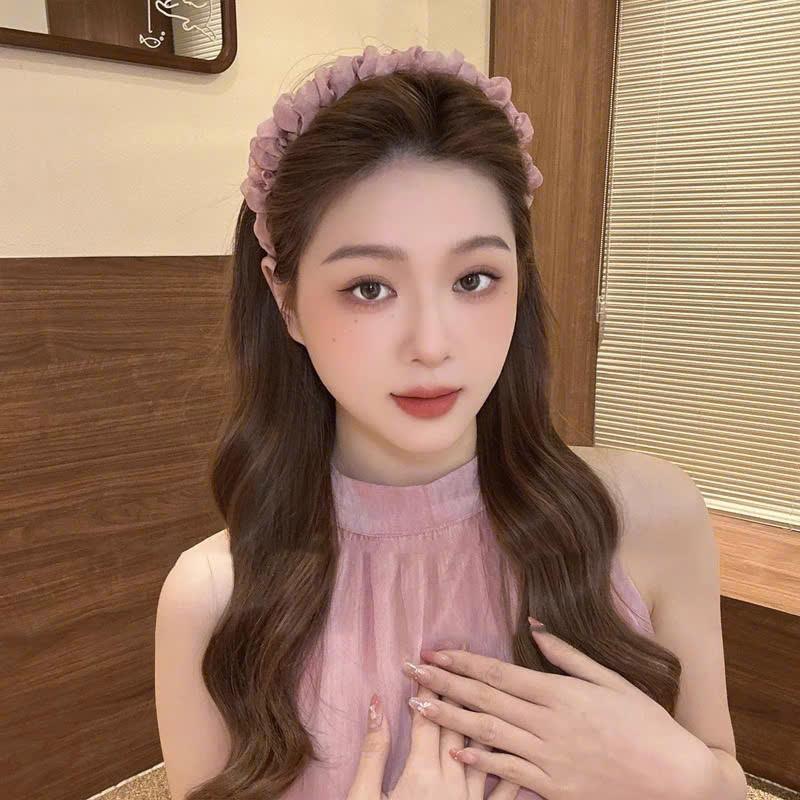 Bờm làm phồng tóc, làm dày tóc cho nữ chất liệu voan trơn phồng phong cách tiểu thư sang chảnh siêu xinh LEZA VN