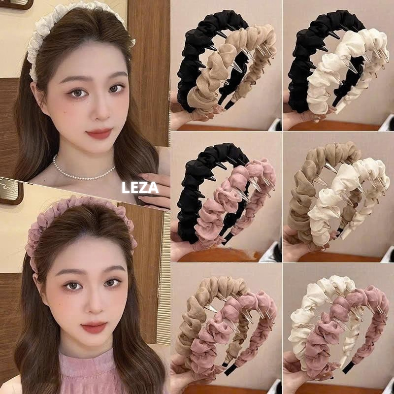 Bờm làm phồng tóc, làm dày tóc cho nữ chất liệu voan trơn phồng phong cách tiểu thư sang chảnh siêu xinh LEZA VN