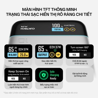 Sạc dự phòng không dây Cuktech 10 Air Super Magnetic Power Card 10000mAh 55W – WPB100P | Bảo hành 18 tháng