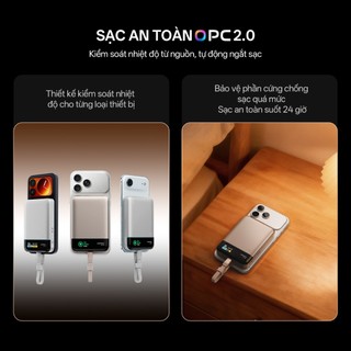 Sạc dự phòng không dây Cuktech 10 Air Super Magnetic Power Card 10000mAh 55W – WPB100P | Bảo hành 18 tháng