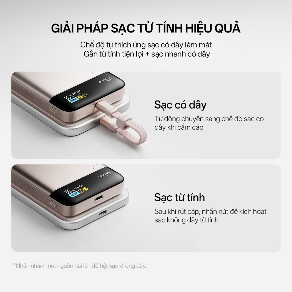 Sạc dự phòng không dây Cuktech 10 Air Super Magnetic Power Card 10000mAh 55W – WPB100P | Bảo hành 18 tháng | BigBuy360 - bigbuy360.vn