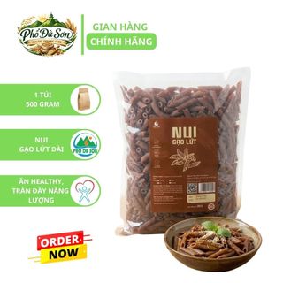 Nui Gạo Lứt Cong 500g/Nui Gạo Lứt Thẳng 500g/Nui Chùm Ngây 500g- Nui Gạo Lứt Tự Nhiên, sản phầm từ rau xanh.