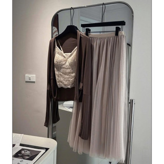 •𝙆𝙞𝙣𝙜𝙨𝙝𝙤𝙥𝙗𝙚𝙖𝙪𝙩𝙮•Set Bra Kèm Váy Voan 3Món QC