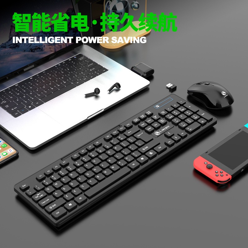 Bộ Bàn Phím Chuột Không Dây LIMEIDE W100 Wireless 2.4G – Combo Keyboard Mouse giá rẻ Cho Laptop PC Văn Phòng