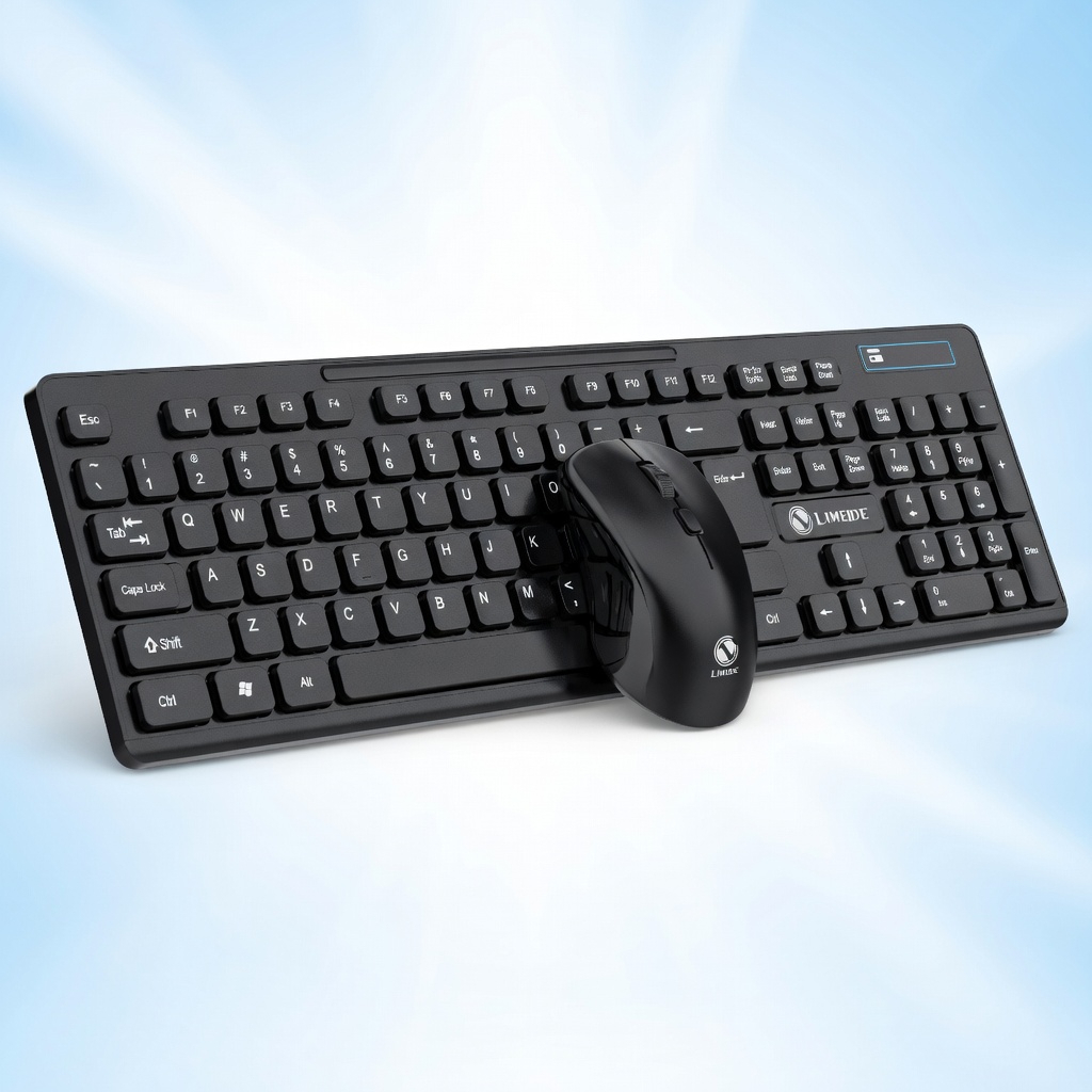 Bộ Bàn Phím Chuột Không Dây LIMEIDE W100 Wireless 2.4G – Combo Keyboard Mouse giá rẻ Cho Laptop PC Văn Phòng