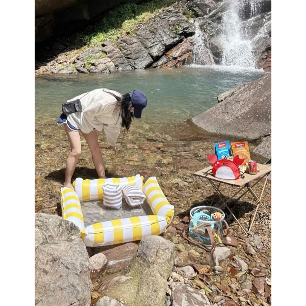 Phao lưới thuyền cho bé, người lớn đều dùng được, có thể đựng cả hoa quả, nước uống, người ngồi sống ảo cực chill, gấp g